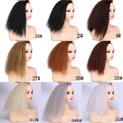 Wholesale New Arrival Natural  16''18''20'' Weave Afro Kinky Straight Hair Bundles Synthetic Hair Extension For Woman